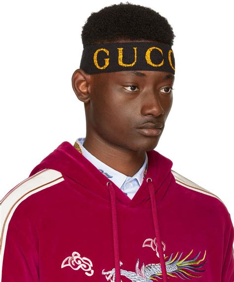 black gucci headband men's|authentic gucci headband for sale.